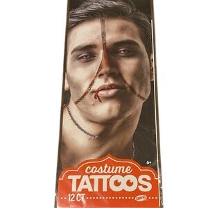 🎃 SAVVI: Halloween Face/Body Costume Tattoos 12 CT- NIP